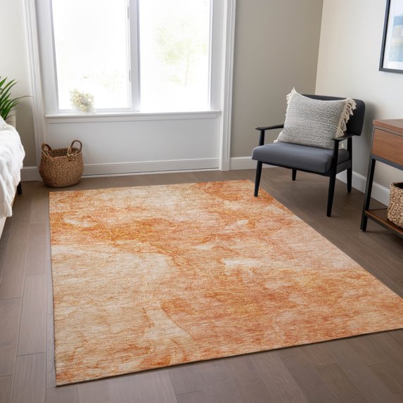 Addison Rugs Chantille Indoor/Outdoor Transitional Modern Salmon Washable Rectangle Rug, 5' x 7'6"