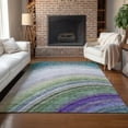 thumbnail image 1 of Addison Rugs Chantille Indoor/Outdoor Transitional Waves Teal Washable Rectangle Rug, 10' x 14', 1 of 6