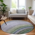 thumbnail image 1 of Addison Rugs Chantille Indoor/Outdoor Transitional Waves Teal Washable Round Rug, 8' x 8', 1 of 6