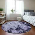 thumbnail image 1 of Addison Rugs Chantille Indoor/Outdoor Transitional Circles Purple Washable Round Rug, 8' x 8', 1 of 6