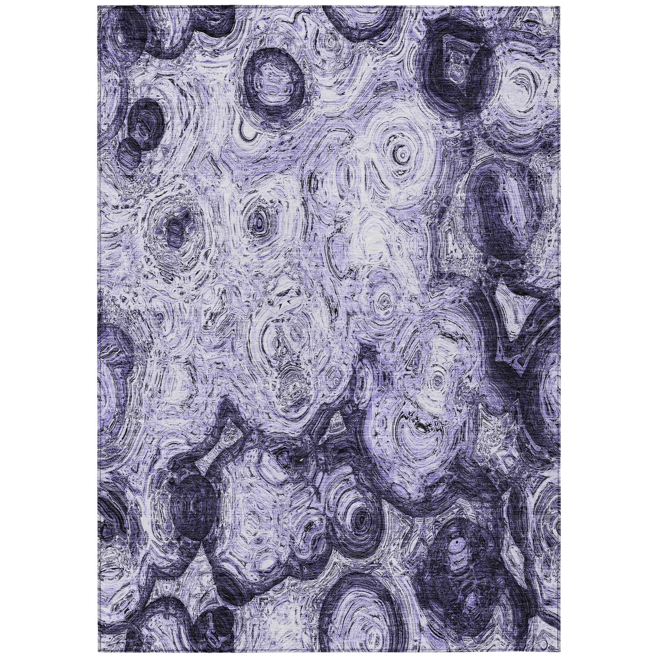 Purple Synthetic Flat Woven Rectangular 9' x 12' Area Rug