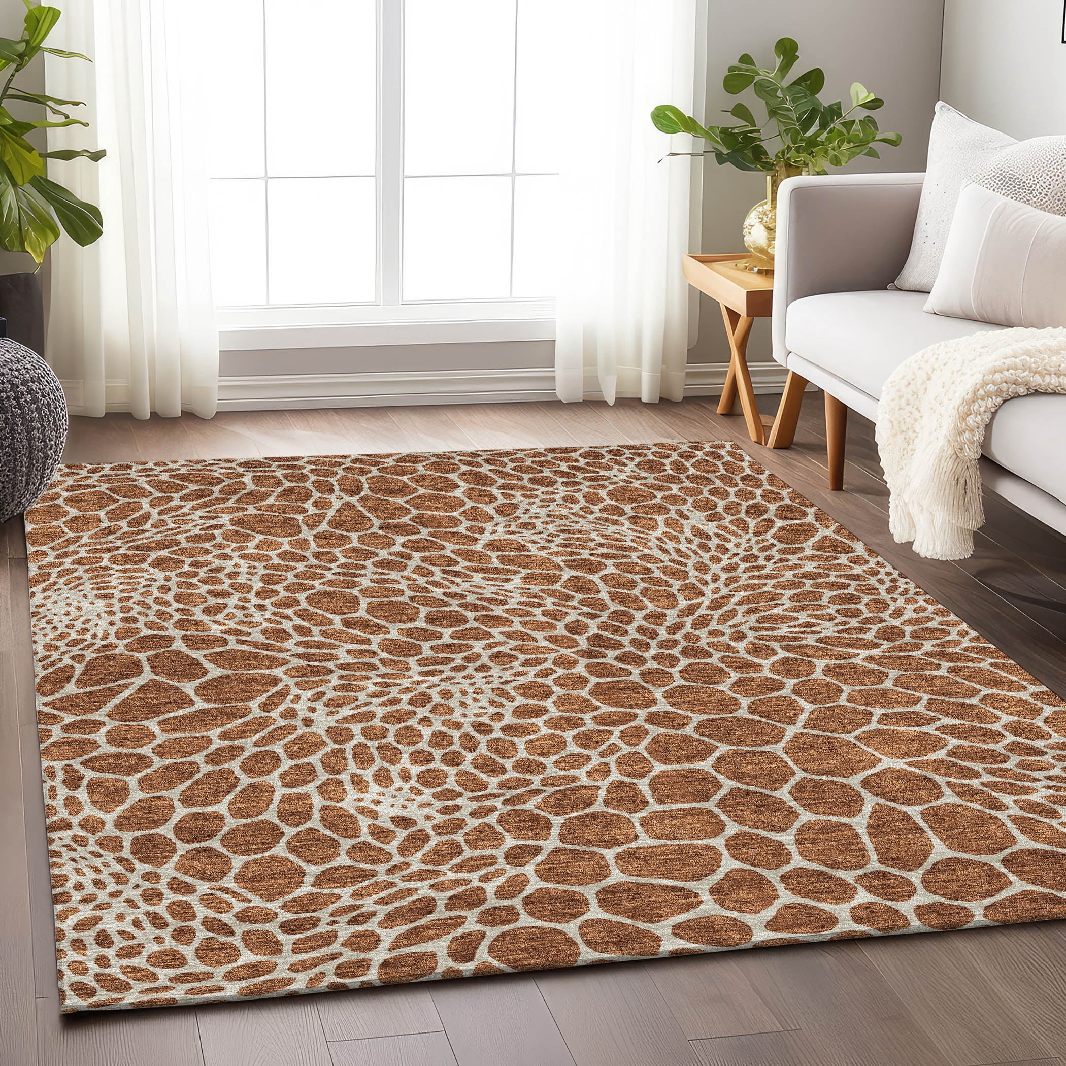 Parika Rugs Addison Rugs Chantille Indoor/Outdoor Transitional Geometric Paprika ...