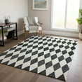 thumbnail image 1 of Addison Rugs Chantille Indoor/Outdoor Transitional Diamonds Black Washable Rectangle Rug, 3' x 5', 1 of 6