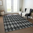 thumbnail image 1 of Addison Rugs Chantille Indoor/Outdoor Transitional Diamonds Charcoal Washable Rectangle Rug, 2'6" x 3'10", 1 of 6
