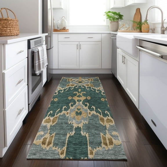 Addison Rugs Chantille Indoor/Outdoor Transitional Ikat Cactus Washable Runner Rug, 2'3" x 7'6"