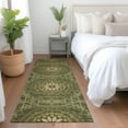 thumbnail image 1 of Addison Rugs Chantille Indoor/Outdoor Transitional Circles Olive Washable Runner Rug, 2'3" x 7'6", 1 of 6