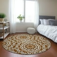 thumbnail image 1 of Addison Rugs Chantille Indoor/Outdoor Transitional Circles Paprika Washable Round Rug, 8' x 8', 1 of 6