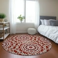 thumbnail image 1 of Addison Rugs Chantille Indoor/Outdoor Transitional Circles Red Washable Round Rug, 8' x 8', 1 of 6