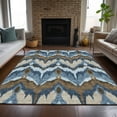 thumbnail image 1 of Addison Rugs Chantille Indoor/Outdoor Transitional Ikat Blue Washable Rectangle Rug, 3' x 5', 1 of 6