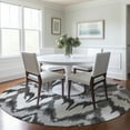 thumbnail image 1 of Addison Rugs Chantille Indoor/Outdoor Transitional Ikat Gray Washable Round Rug, 8' x 8', 1 of 6