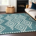 thumbnail image 1 of Addison Rugs Chantille Indoor/Outdoor Transitional Diamonds Teal Washable Rectangle Rug, 5' x 7'6", 1 of 6