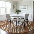 thumbnail image 1 of Addison Rugs Chantille Indoor/Outdoor Transitional Diamonds Terracotta Washable Round Rug, 8' x 8', 1 of 6