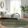 thumbnail image 1 of Addison Rugs Chantille Indoor/Outdoor Transitional Boho Brown Washable Round Rug, 8' x 8', 1 of 6