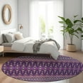 thumbnail image 1 of Addison Rugs Chantille Indoor/Outdoor Transitional Boho Purple Washable Round Rug, 8' x 8', 1 of 6