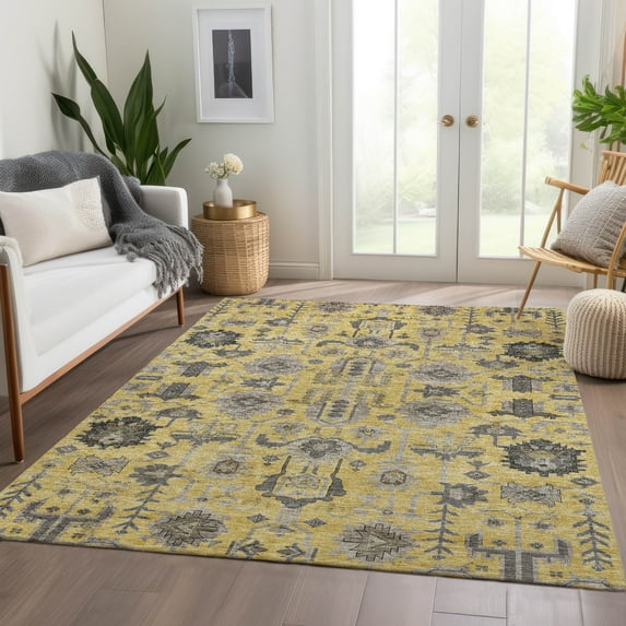 Addison Rugs Chantille Indoor/Outdoor Traditional Oriental Honey Washable Rectangle Rug, 5' x 7'6"