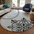 thumbnail image 1 of Addison Rugs Chantille Indoor/Outdoor Transitional Scrolls Gray Washable Round Rug, 8' x 8', 1 of 6