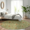 thumbnail image 1 of Addison Rugs Chantille Indoor/Outdoor Transitional Floral Aloe Washable Round Rug, 8' x 8', 1 of 6