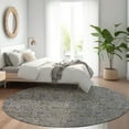 thumbnail image 1 of Addison Rugs Chantille Indoor/Outdoor Transitional Floral Khaki Washable Round Rug, 8' x 8', 1 of 5