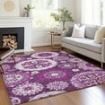 thumbnail image 1 of Addison Rugs Chantille Indoor/Outdoor Transitional Kaleidoscope Eggplant Washable Rectangle Rug, 8' x 10', 1 of 6