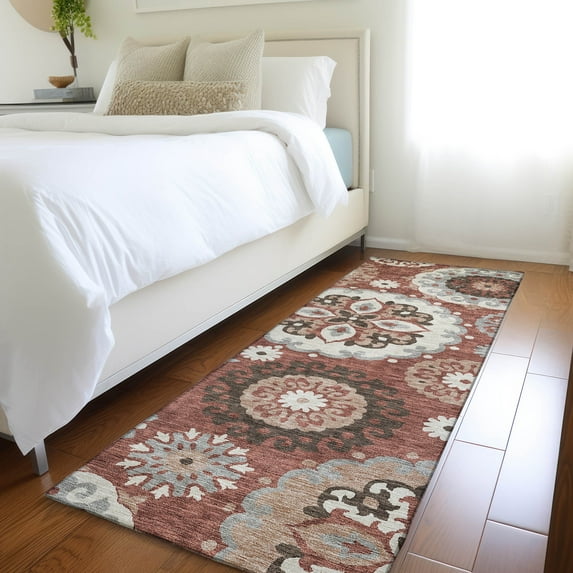 Addison Rugs Chantille Indoor/Outdoor Transitional Kaleidoscope Paprika Washable Runner Rug, 2'3" x 7'6"