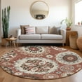 thumbnail image 1 of Addison Rugs Chantille Indoor/Outdoor Transitional Kaleidoscope Paprika Washable Round Rug, 8' x 8', 1 of 6