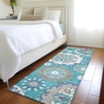thumbnail image 1 of Addison Rugs Chantille Indoor/Outdoor Transitional Kaleidoscope Teal Washable Runner Rug, 2'3" x 7'6", 1 of 6