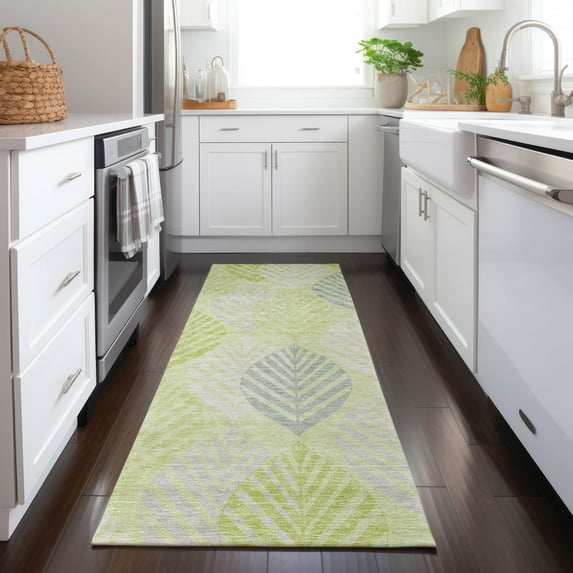 Addison Rugs Chantille Indoor/Outdoor Transitional Floral Aloe Washable Runner Rug, 2'3" x 7'6"