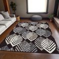 thumbnail image 1 of Addison Rugs Chantille Indoor/Outdoor Transitional Floral Black Washable Rectangle Rug, 2'6" x 3'10", 1 of 6