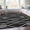 thumbnail image 1 of Addison Rugs Chantille Indoor/Outdoor Transitional Waves Black Washable Rectangle Rug, 3' x 5', 1 of 6