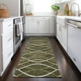 thumbnail image 1 of Addison Rugs Chantille Indoor/Outdoor Transitional Waves Olive Washable Runner Rug, 2'3" x 7'6", 1 of 6