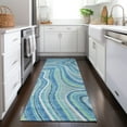 thumbnail image 1 of Addison Rugs Chantille Indoor/Outdoor Transitional Swirls Blue Washable Runner Rug, 2'3" x 7'6", 1 of 6