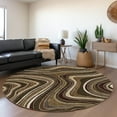 thumbnail image 1 of Addison Rugs Chantille Indoor/Outdoor Transitional Swirls Fudge Washable Round Rug, 8' x 8', 1 of 6