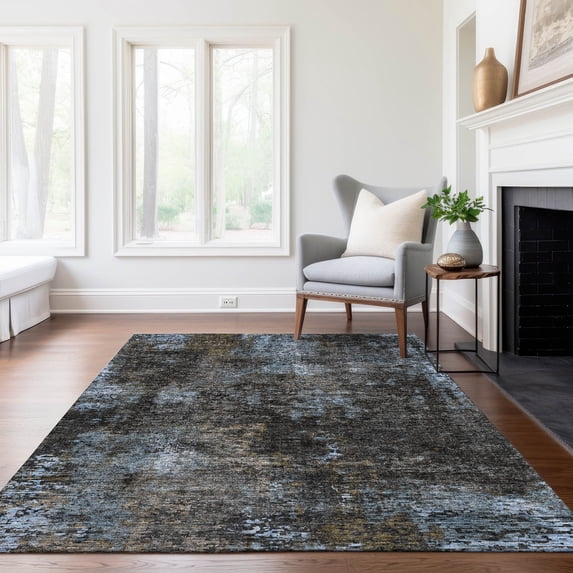 Addison Rugs Chantille Indoor/Outdoor Transitional Modern Graphite Washable Rectangle Rug, 10' x 14'