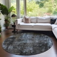 thumbnail image 1 of Addison Rugs Chantille Indoor/Outdoor Transitional Modern Graphite Washable Round Rug, 8' x 8', 1 of 6