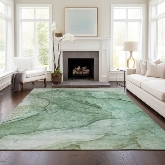 Addison Rugs Chantille Indoor/Outdoor Transitional Modern Green Washable Rectangle Rug, 10' x 14'