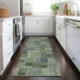 thumbnail image 1 of Addison Rugs Chantille Indoor/Outdoor Transitional Squares Green Washable Runner Rug, 2'3" x 7'6", 1 of 5