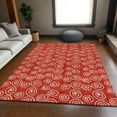 thumbnail image 1 of Addison Rugs Chantille Indoor/Outdoor Transitional Circles Red Washable Rectangle Rug, 5' x 7'6", 1 of 6