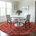 thumbnail image 1 of Addison Rugs Chantille Indoor/Outdoor Transitional Circles Red Washable Round Rug, 8' x 8', 1 of 6