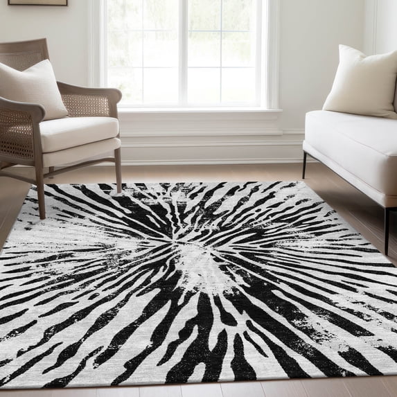 Addison Rugs Chantille Indoor/Outdoor Transitional Modern Ivory Washable Rectangle Rug, 3' x 5'