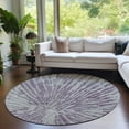 thumbnail image 1 of Addison Rugs Machine Washable Indoor/ Outdoor Chantille Contemporary Burst Rug Purple - 8' x 8', 1 of 6