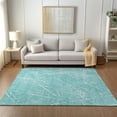 thumbnail image 1 of Addison Rugs Chantille Indoor/Outdoor Transitional Lines Teal Washable Rectangle Rug, 8' x 10', 1 of 6