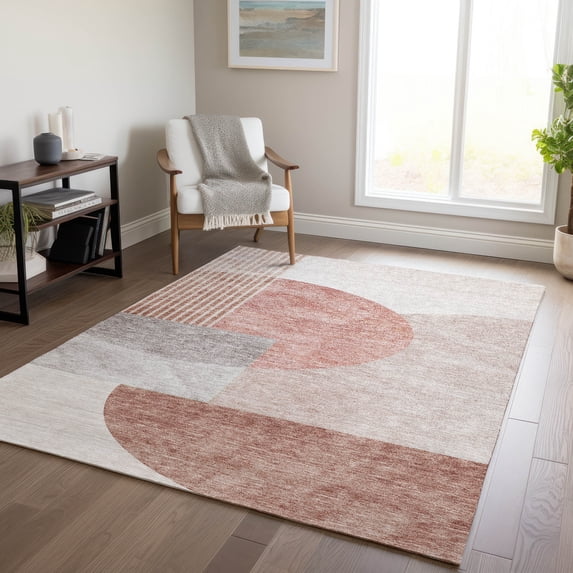 Addison Rugs Chantille Indoor/Outdoor Transitional Modern Copper Washable Rectangle Rug, 8' x 10'