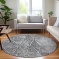 thumbnail image 1 of Addison Rugs Chantille Indoor/Outdoor Transitional Diamond Pewter Washable Round Rug, 8' x 8', 1 of 6