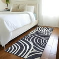 thumbnail image 1 of Addison Rugs Chantille Indoor/Outdoor Transitional Swirls Black Washable Runner Rug, 2'3" x 7'6", 1 of 6