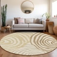 thumbnail image 1 of Addison Rugs Chantille Indoor/Outdoor Transitional Swirls Gold Washable Round Rug, 8' x 8', 1 of 6