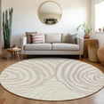 thumbnail image 1 of Addison Rugs Chantille Indoor/Outdoor Transitional Swirls Ivory Washable Round Rug, 8' x 8', 1 of 6