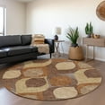 thumbnail image 1 of Addison Rugs Chantille Indoor/Outdoor Transitional Mid-century Modern Copper Washable Round Rug, 8' x 8', 1 of 6