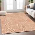 thumbnail image 1 of Addison Rugs Chantille Indoor/Outdoor Transitional Lines Orange Washable Rectangle Rug, 5' x 7'6", 1 of 6