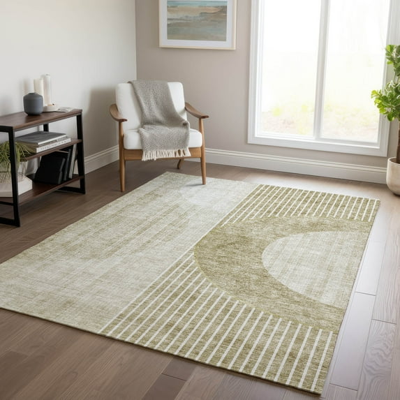 Addison Rugs Chantille Indoor/Outdoor Transitional Modern Taupe Washable Rectangle Rug, 9' x 12'