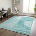 thumbnail image 1 of Addison Rugs Chantille Indoor/Outdoor Transitional Modern Teal Washable Rectangle Rug, 2'6" x 3'10", 1 of 6